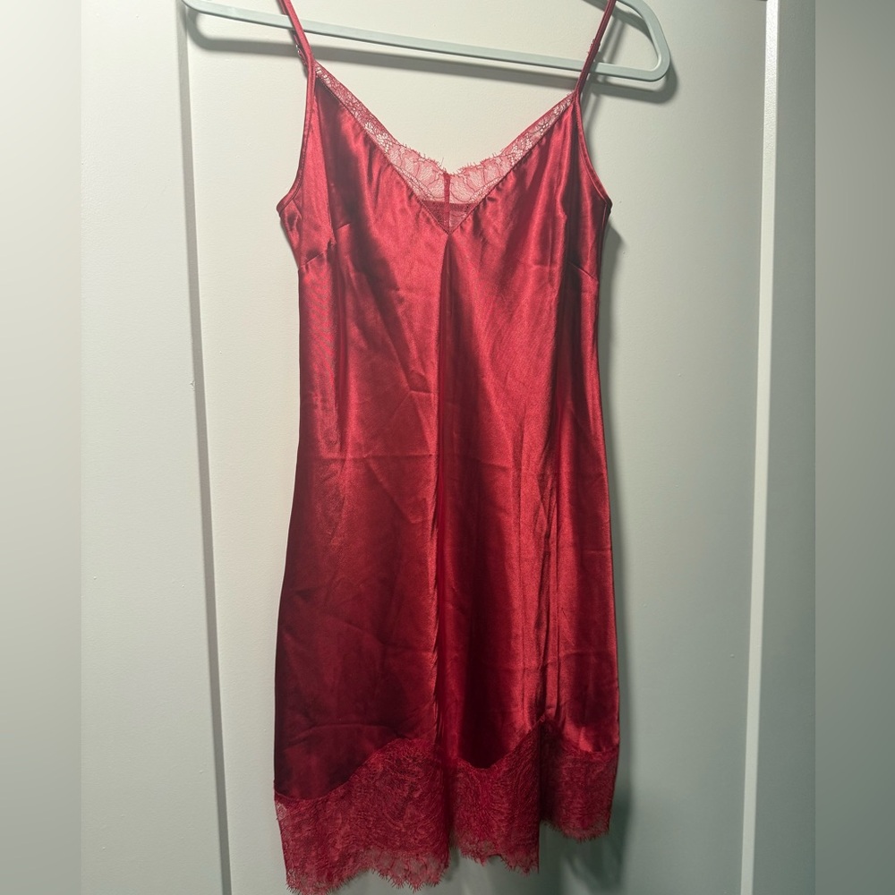 victoria’s secret red slip dress